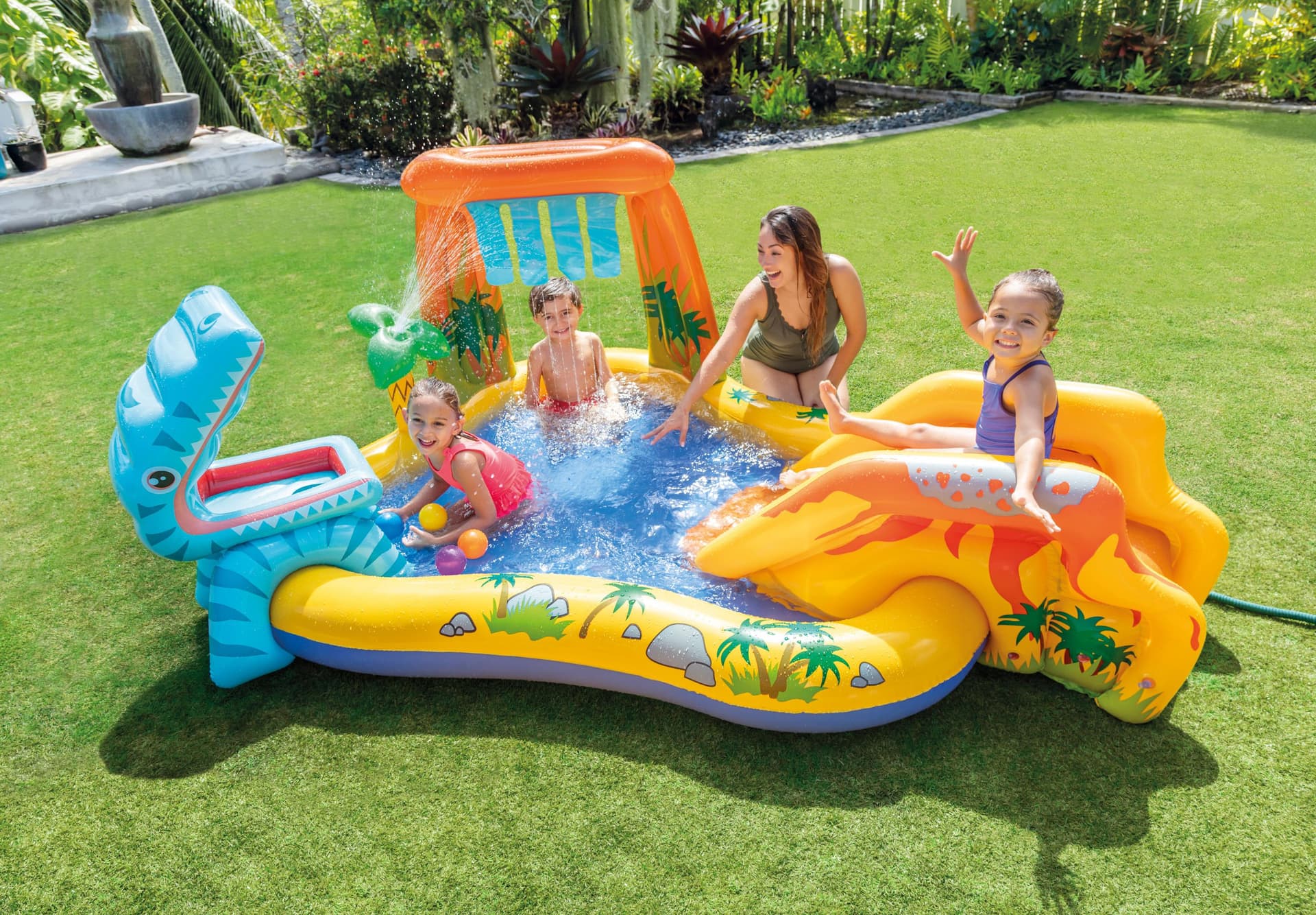 Dinosaur Inflatable Play Center w/ Slide