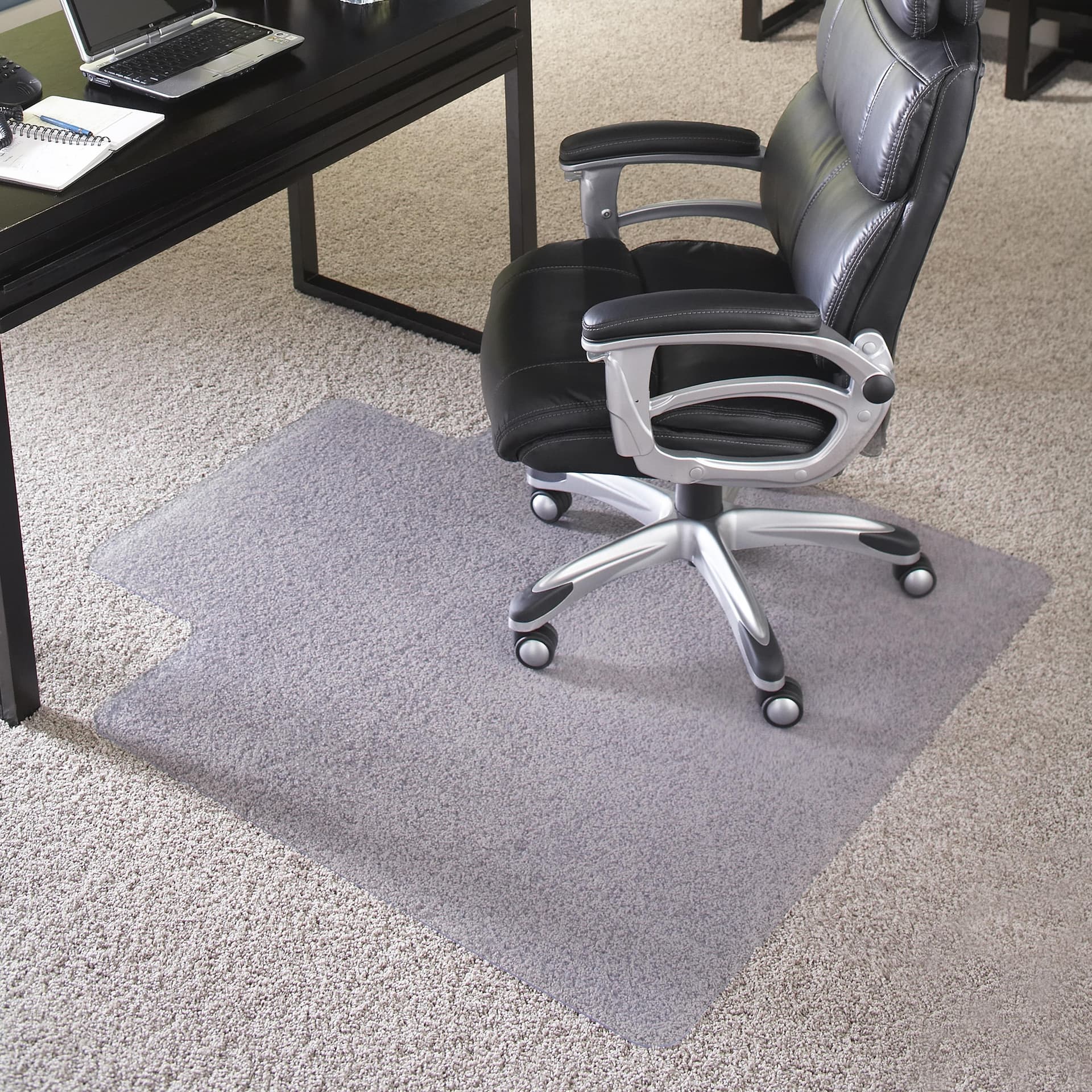 36" x 48" Big & Tall 400 lb. Capacity Carpet Chair Mat with Lip