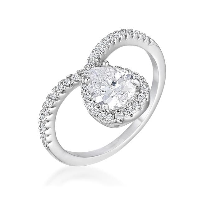 Pear Twist Statement Ring