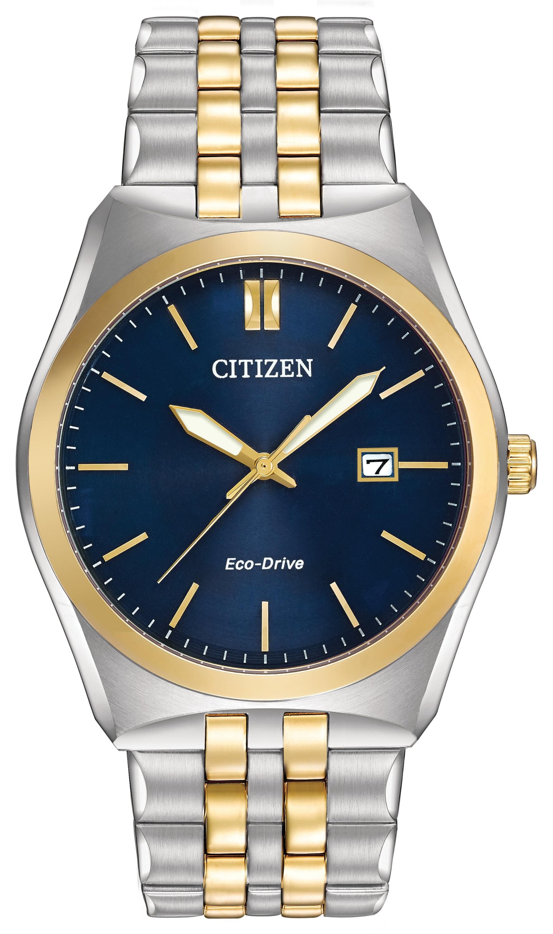Mens Corso Eco-Drive Two-Tone Stainless Steel Watch Blue Dial