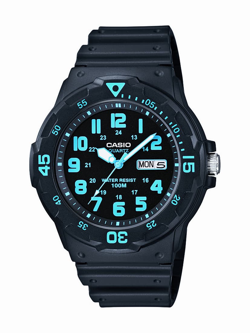 Classic Diver Analog Resin Watch Black