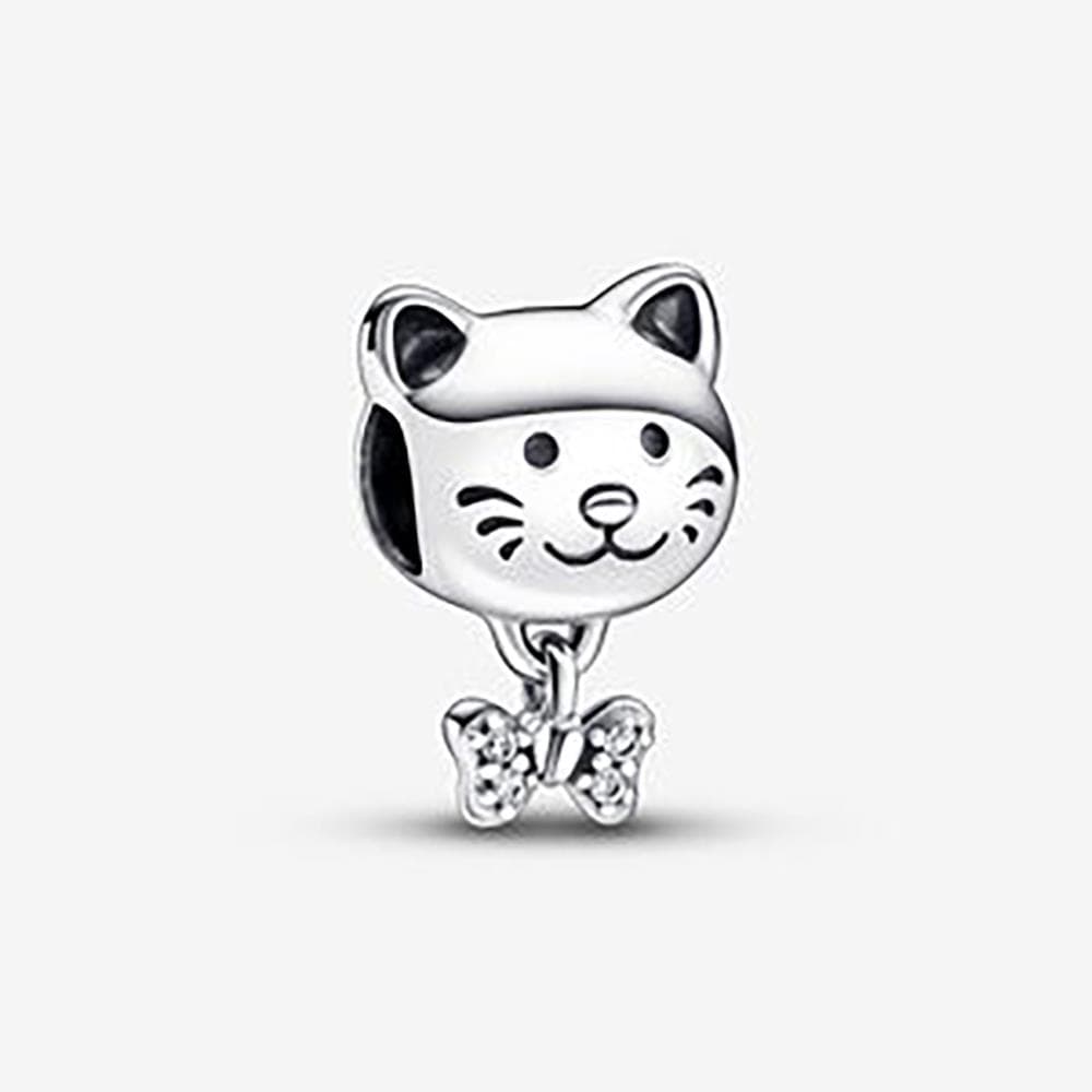 Pet Cat and Bow Charm
