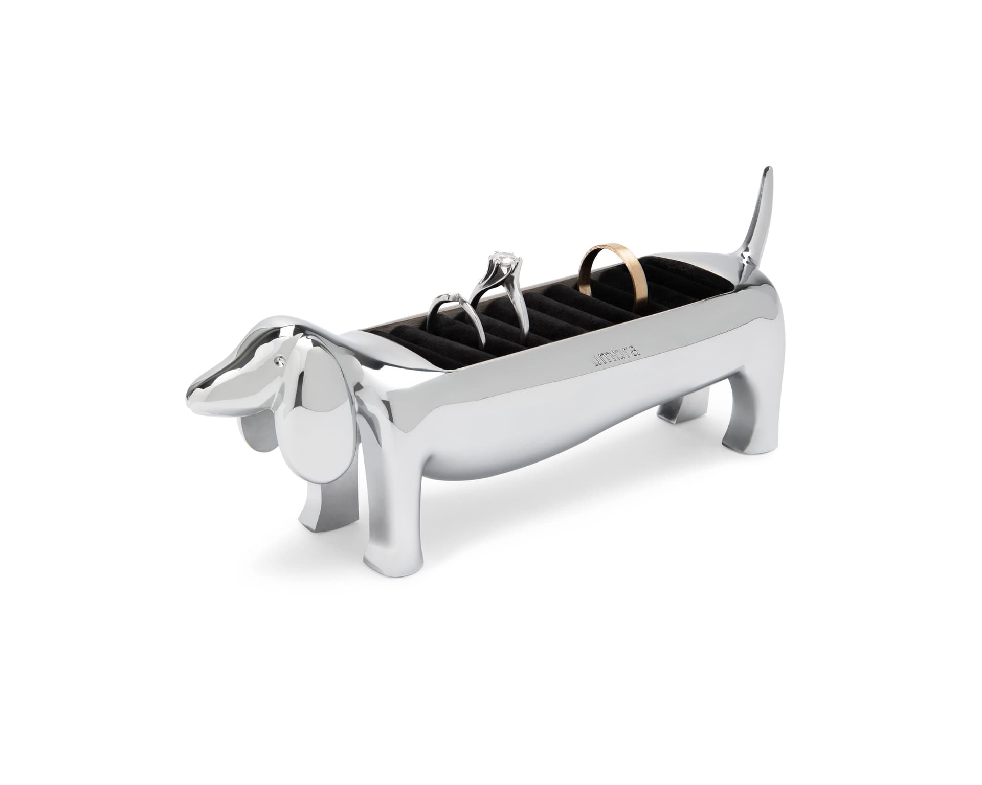 Dachsie Ring Holder Chrome