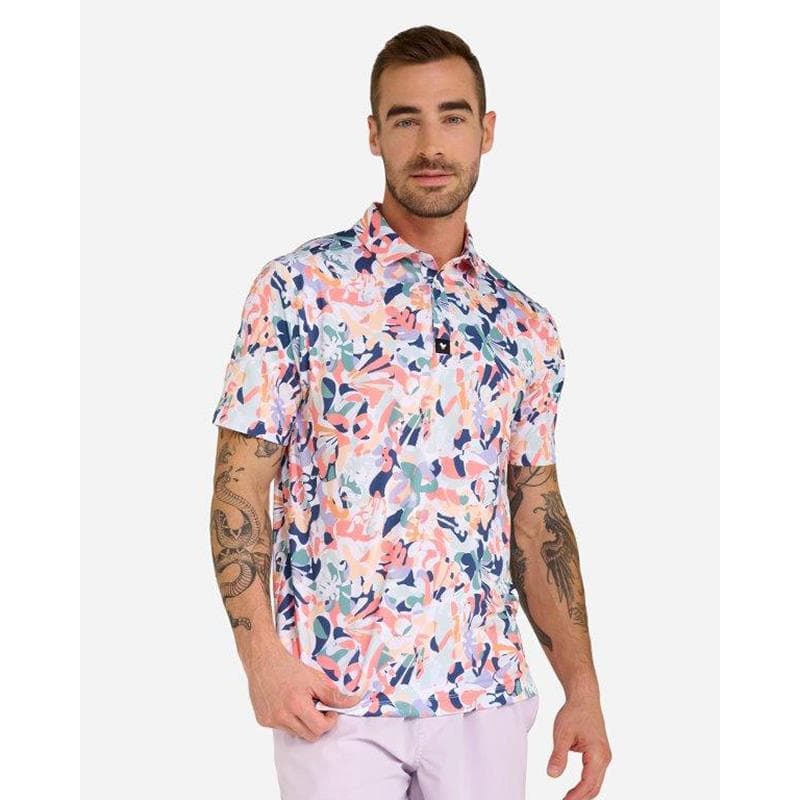Bad Birdie Men's Core Polo-In Bloom-2X