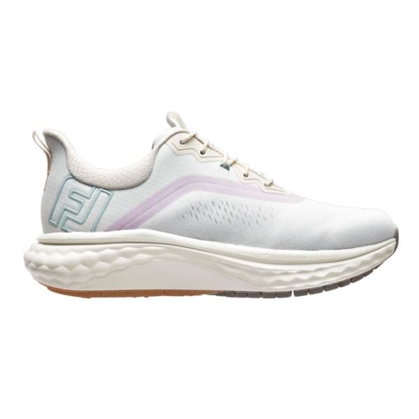 FootJoy Quantum Women's Spikeless Golf Shoes - Cream/Purple/Blue/6 Medium