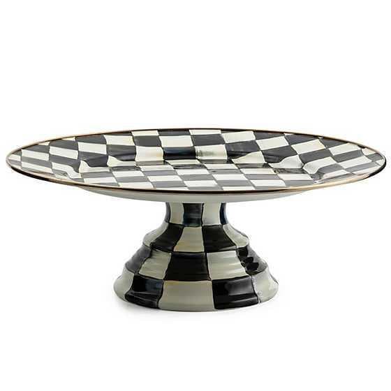 Sky Check Large Pedestal Platter