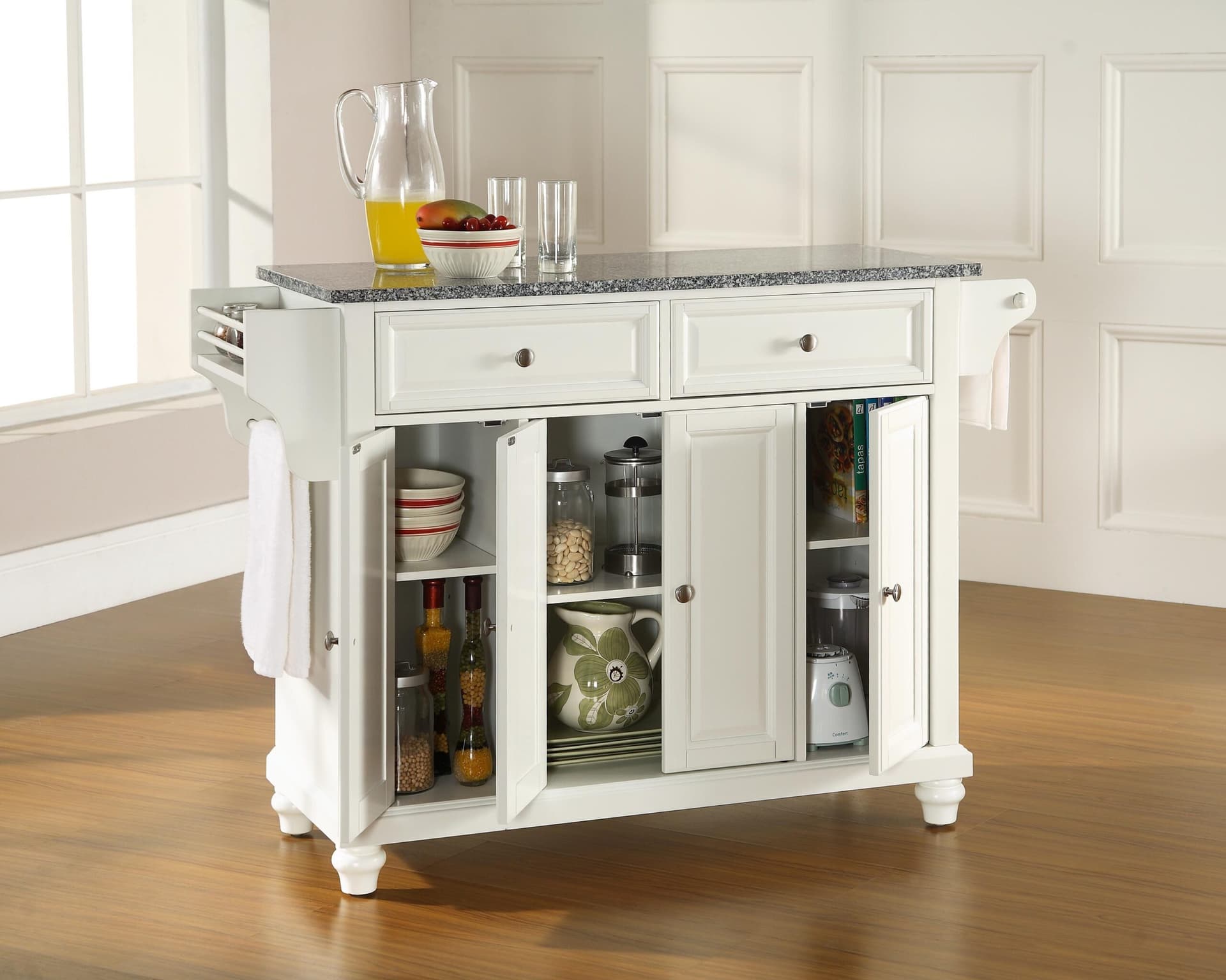 Cambridge Granite Top Full Size Kitchen Island/Cart