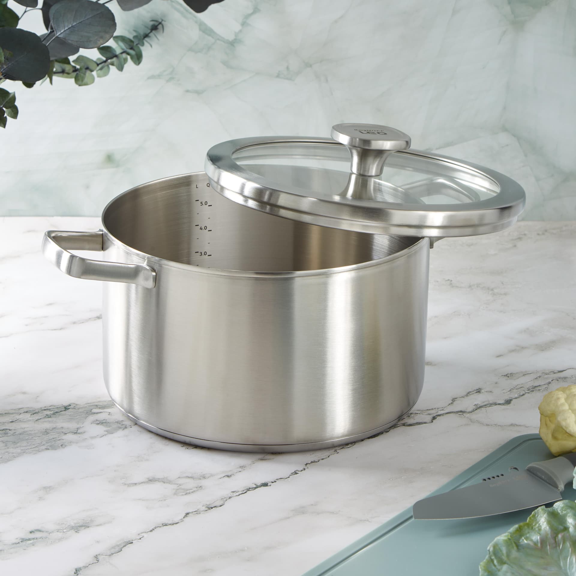 Leo Graphite 9.5" Recycled SS Cov Stockpot, 6.3Qt