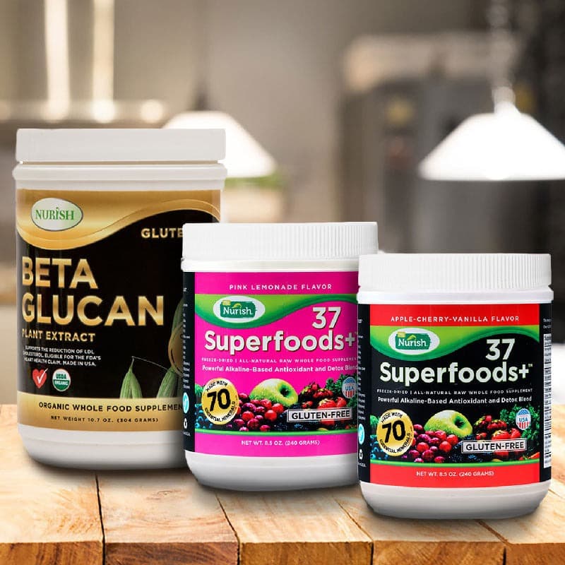 BODY ESSENTIALS - Cell Repair, Immune Boost, Electrolyte, LDL Fighter, Body Cleanse & Nourishment (Save $20) - ONE Pink Lemonade/Lemon Tea, ONE Apple Cherry Vanilla & ONE Beta Gluc