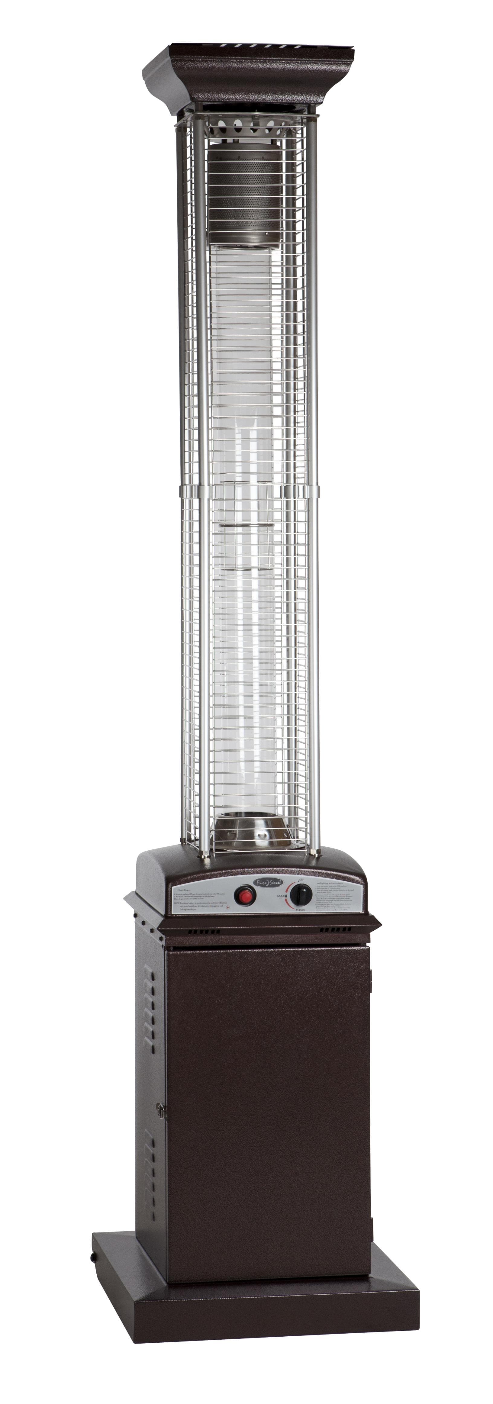 Hammered Bronze Finish Square Flame Patio Heater
