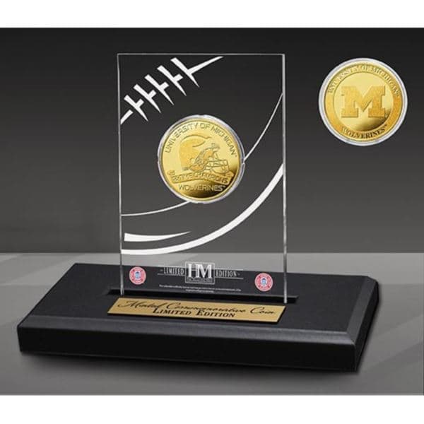 Michigan Wolverines 12X Champions Gold Coin