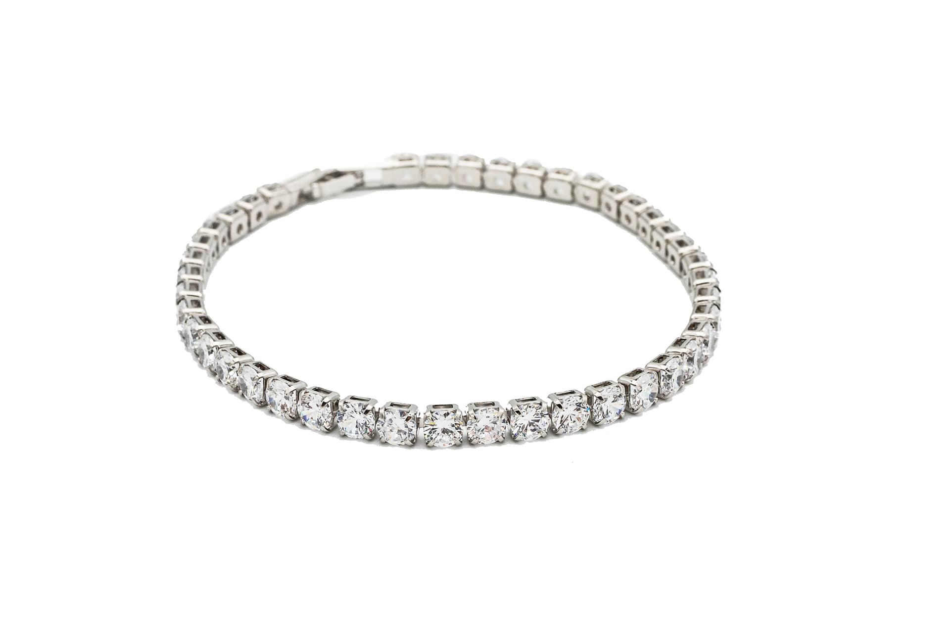 7.5" Clear CZ Tennis Bracelet