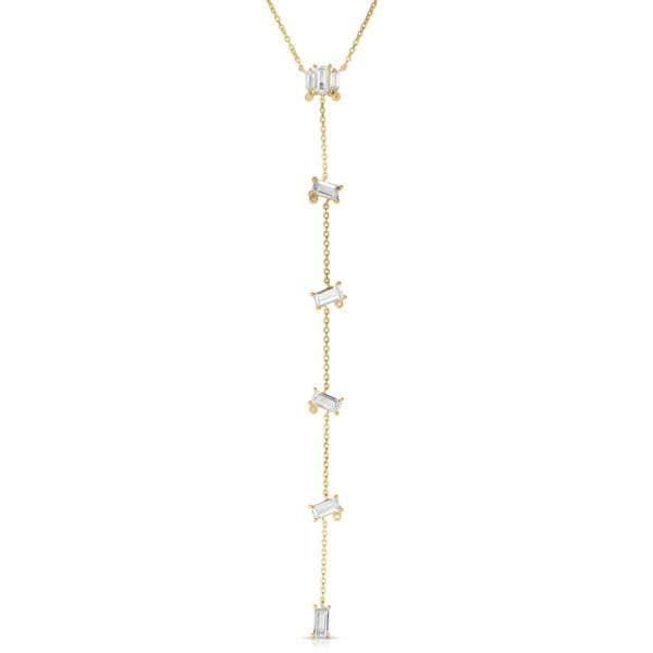 White Topaz "Y" Necklace