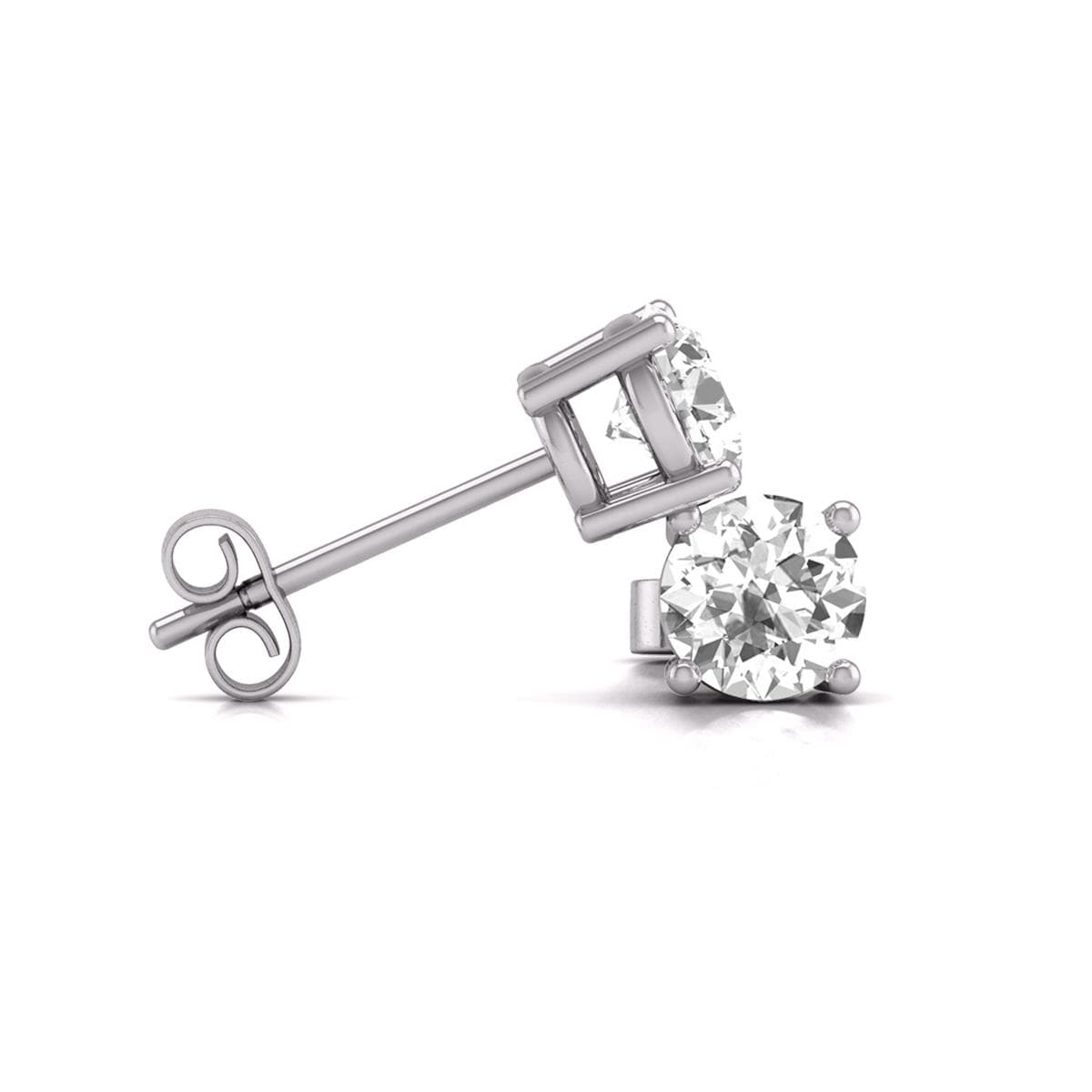 Round Lab Diamond Solitaire Earrings Size 5 CT