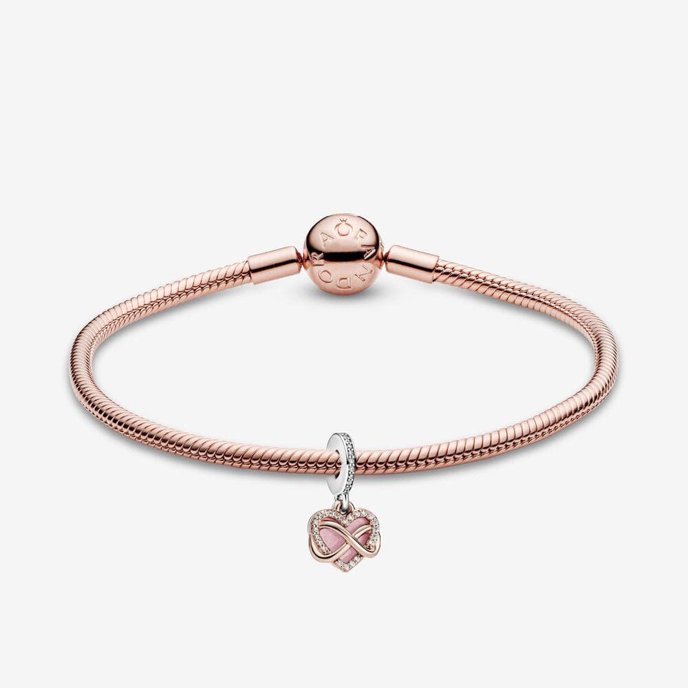 Sparkling Infinity Heart Bracelet Size 7.9"