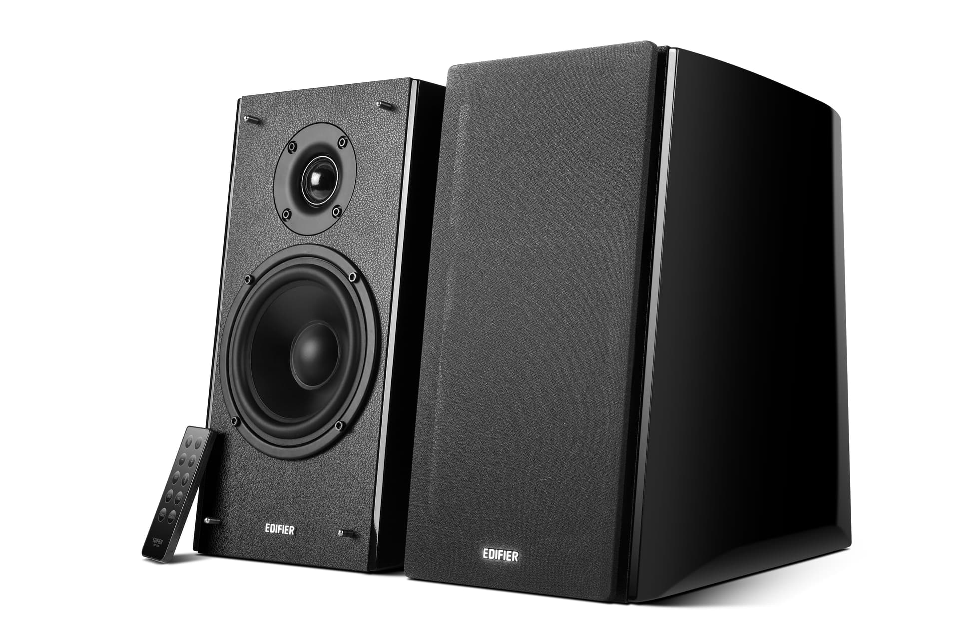 Wood Bluetooth Bookshelf Speakers Black