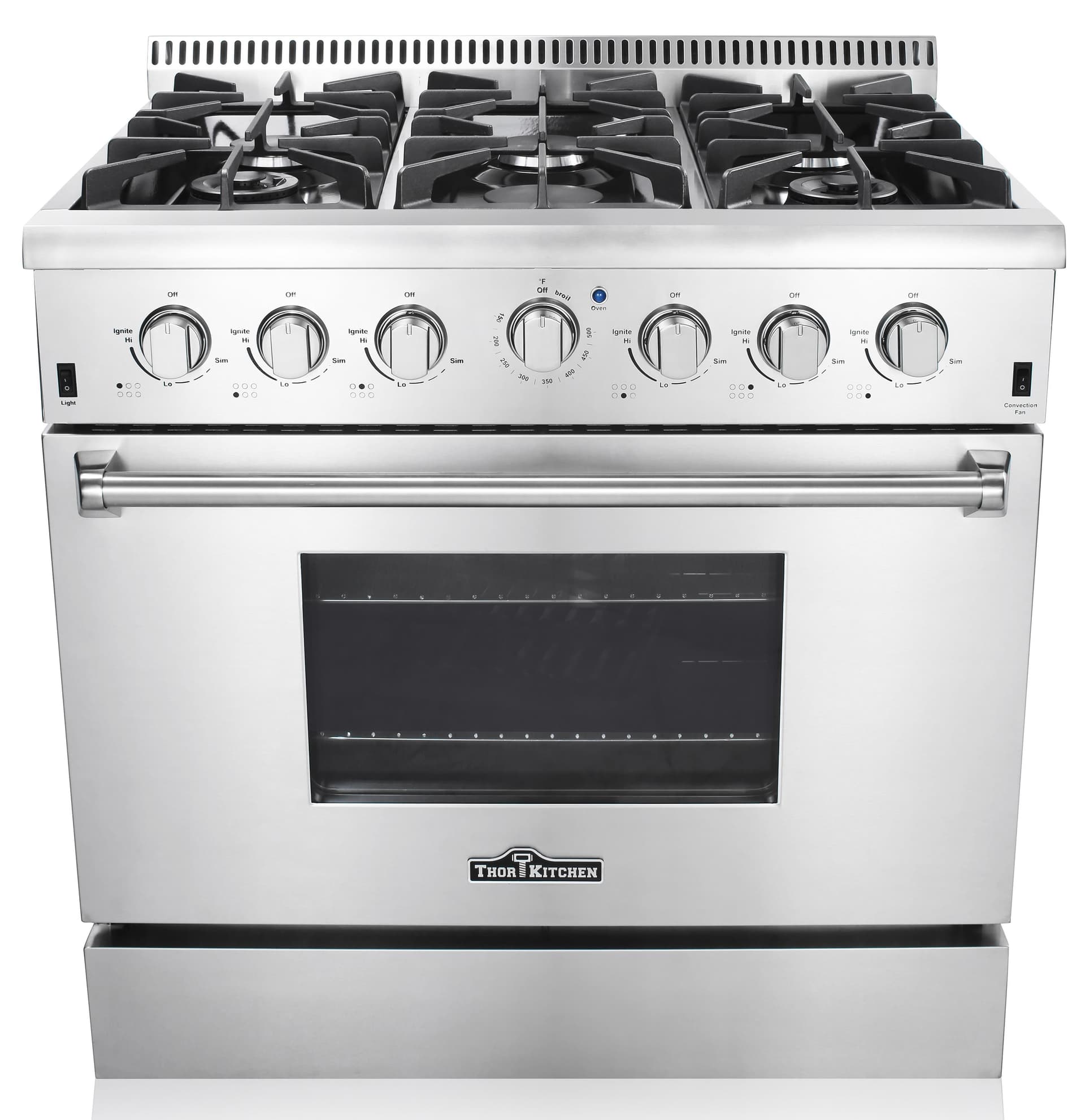 36" Professional 6 Burner Gas Range-Stainless Steel
