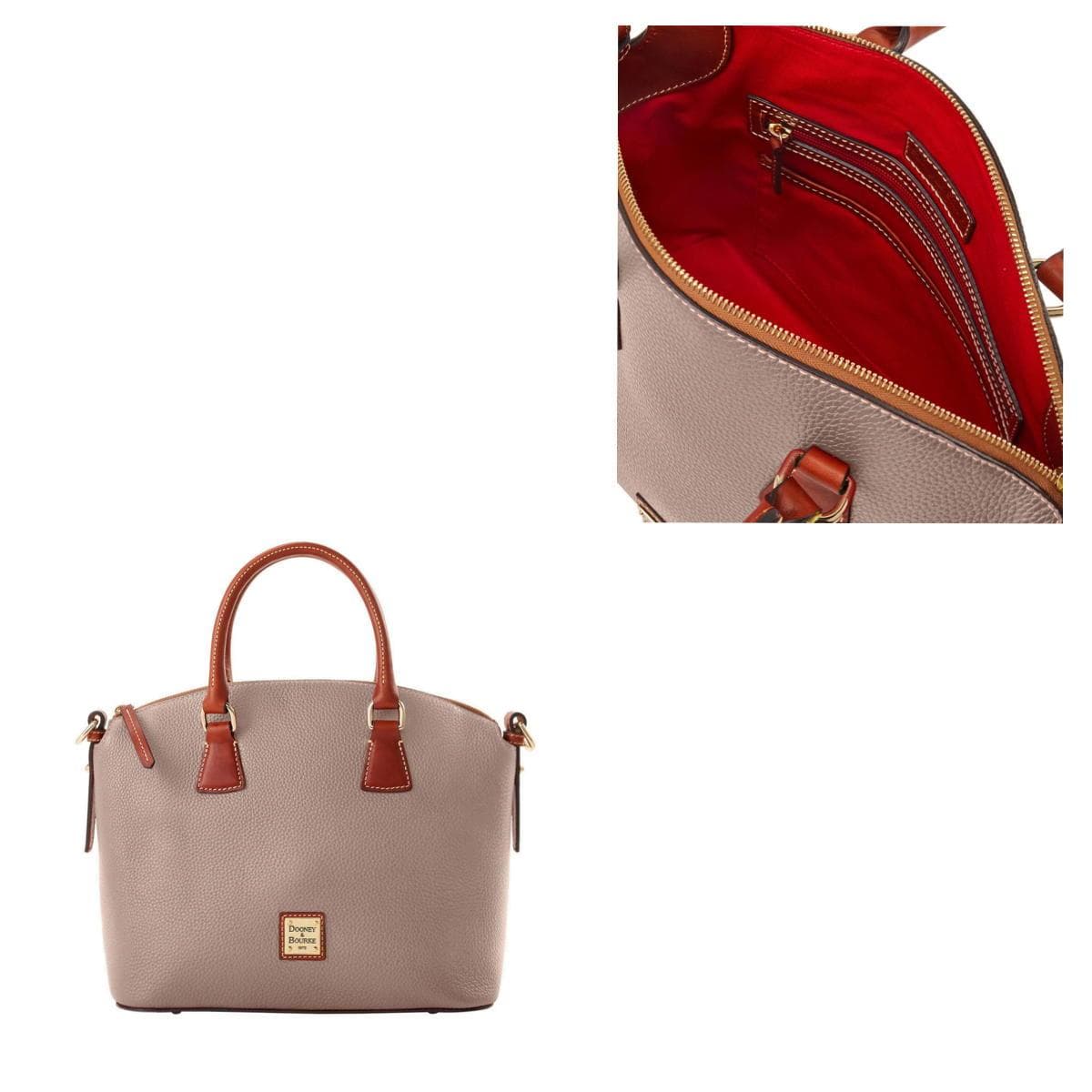 Pebble Grain Domed Satchel