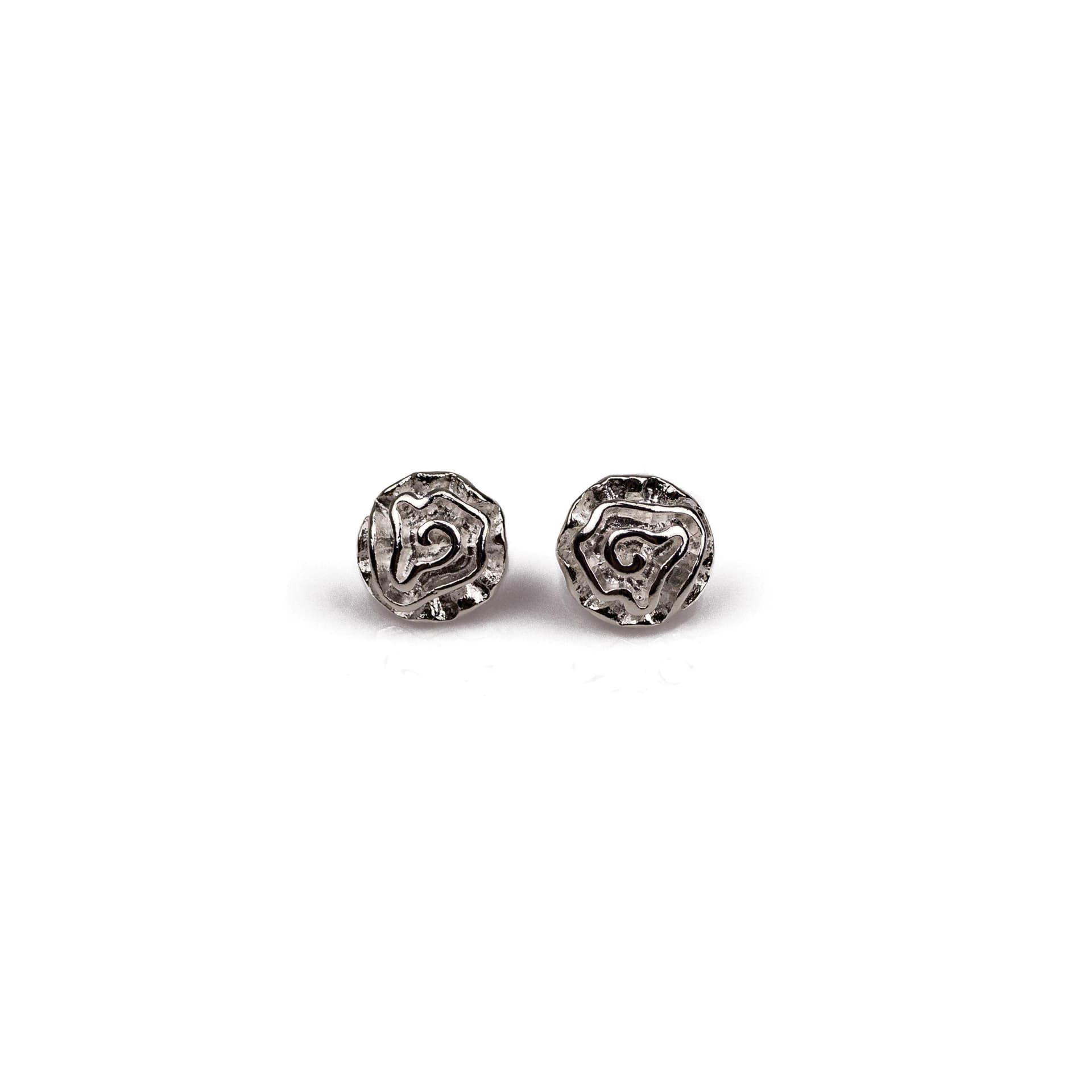 Silver Plated Rose Bud Earrings