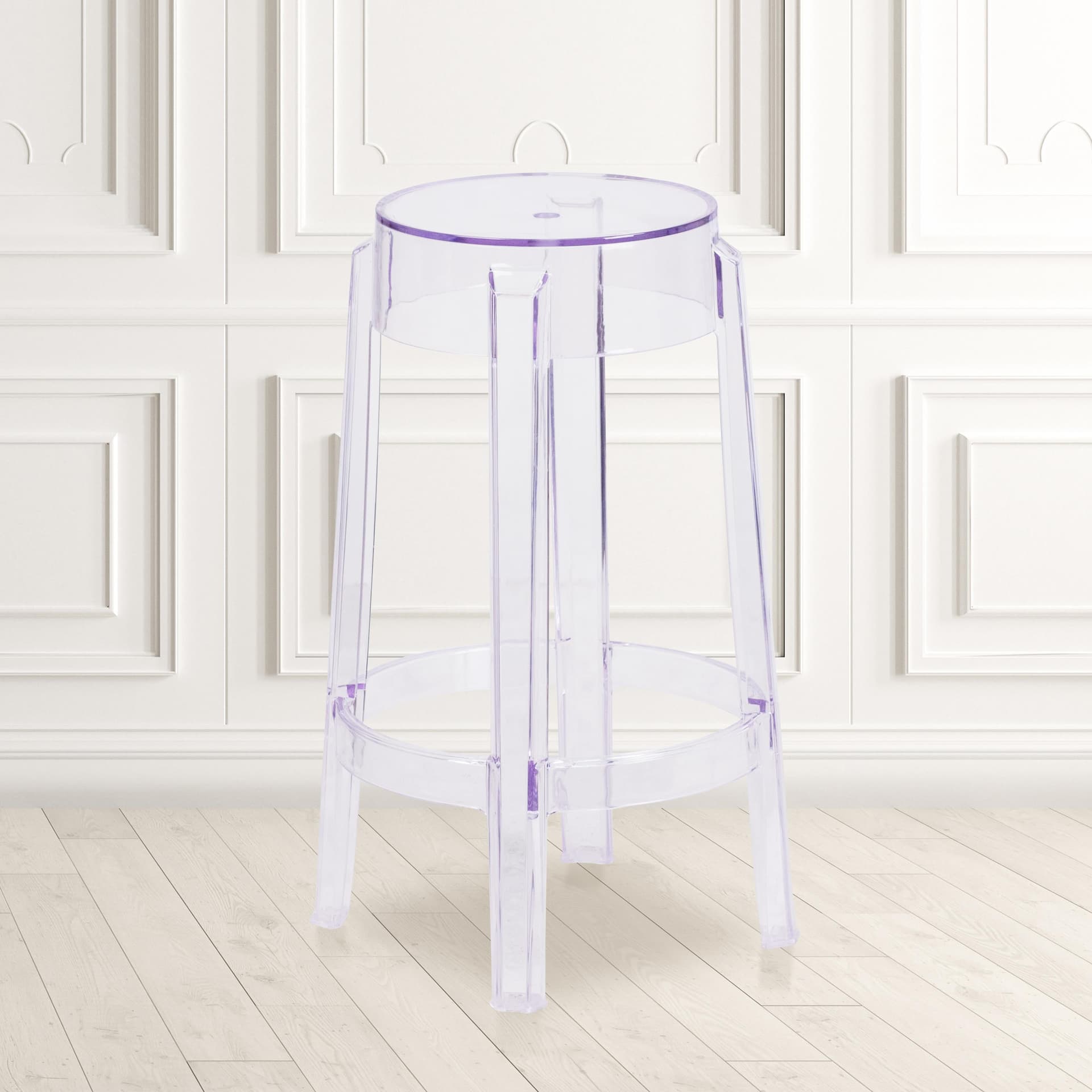 25.75" High Transparent Counter Height Stool