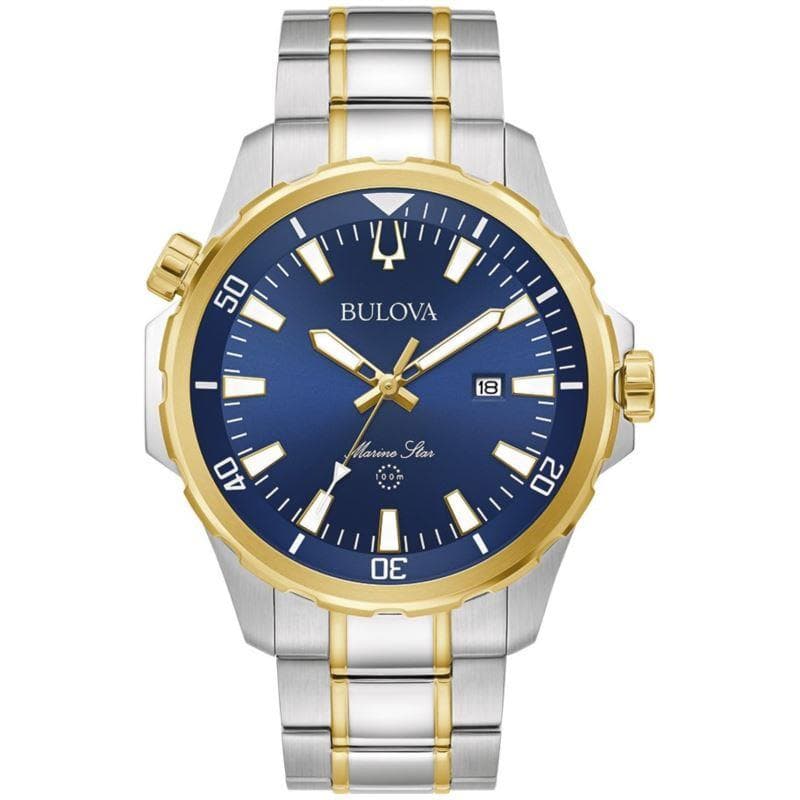 Men's Marine Star 2-Tone Stainless Steel Watch Blue Dial