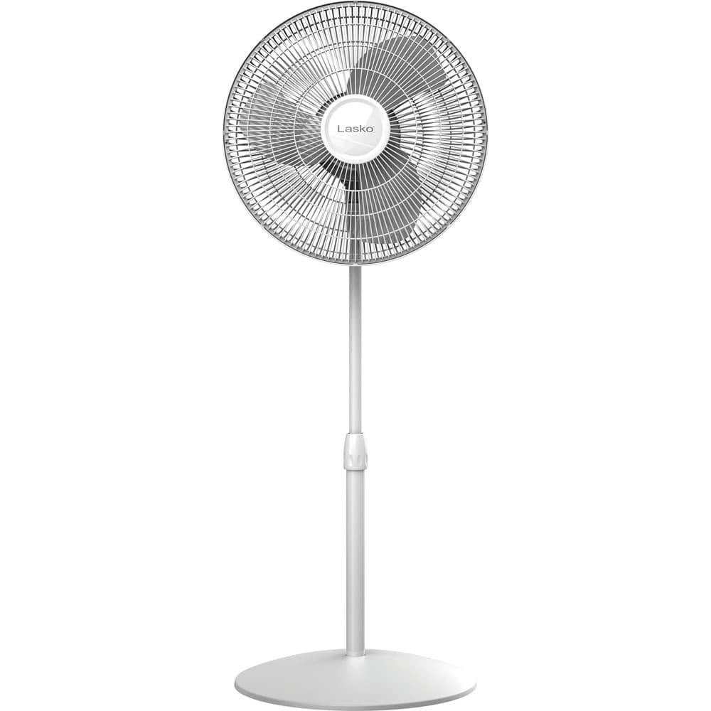 16 In. Oscillating Stand Fan - White