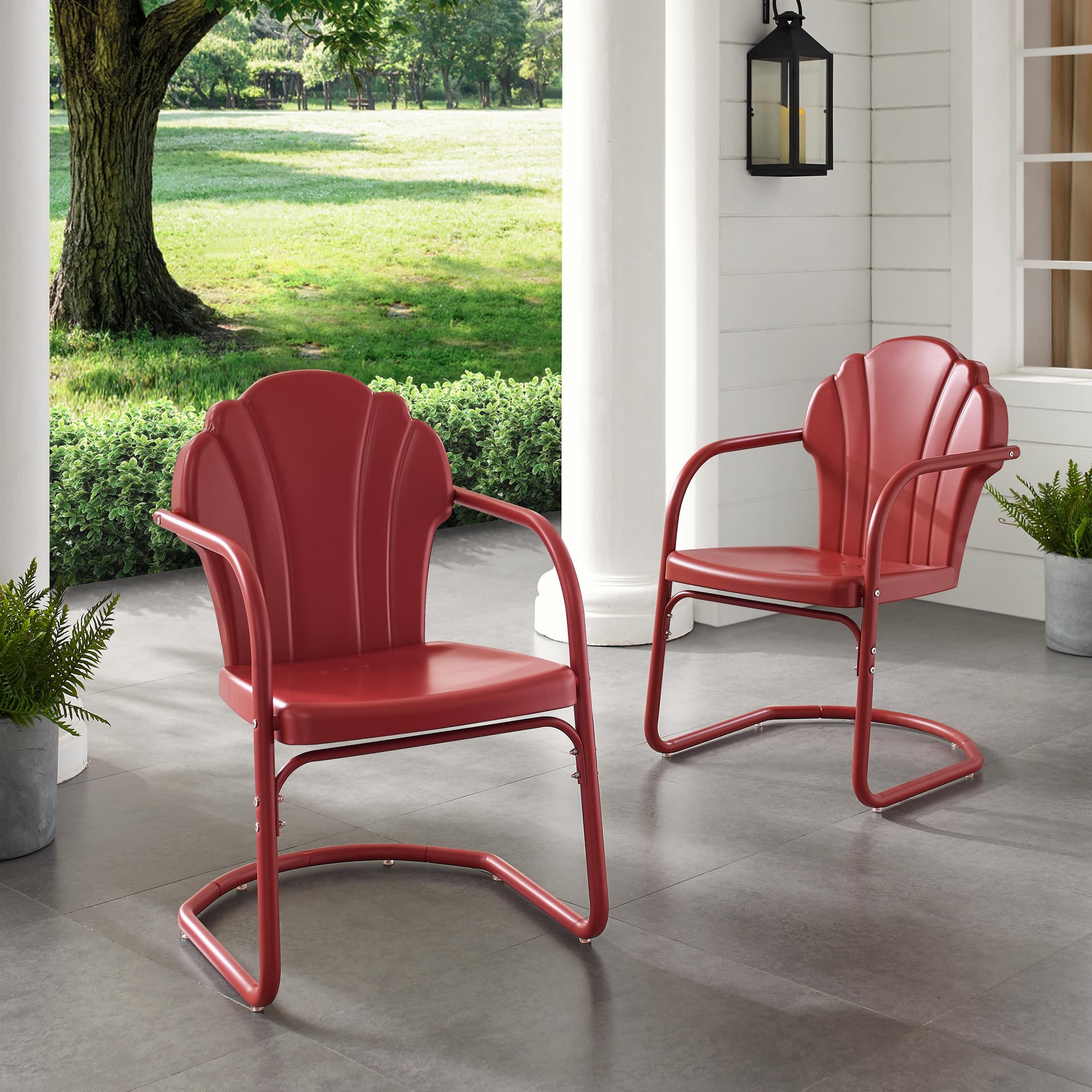Tulip 2Pc Retro Outdoor Chair Set