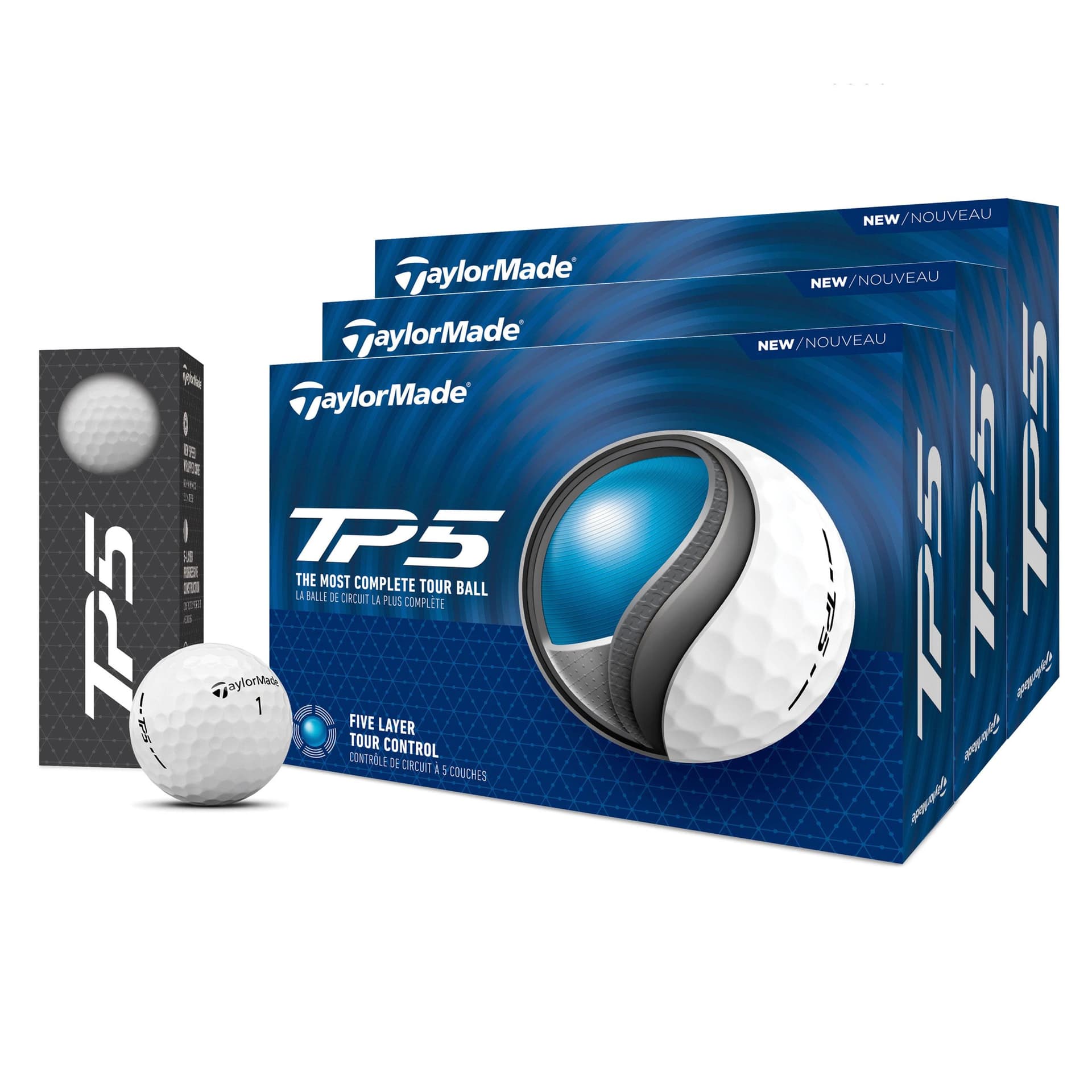 TaylorMade TP5 White Golf Ball Kit - 3 Dozen