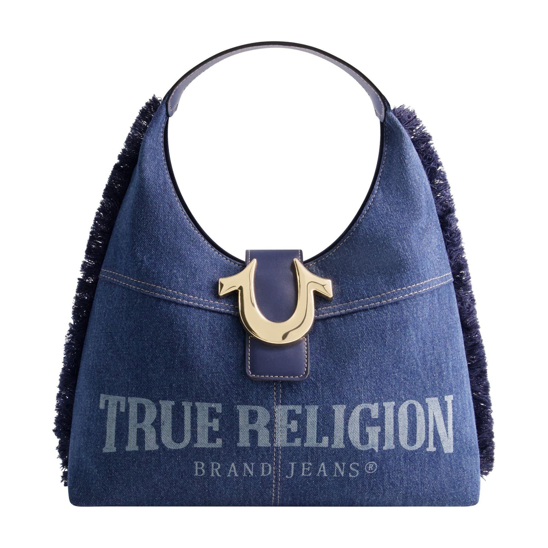 Frayed Denim Hobo Size 15"x14"x5"