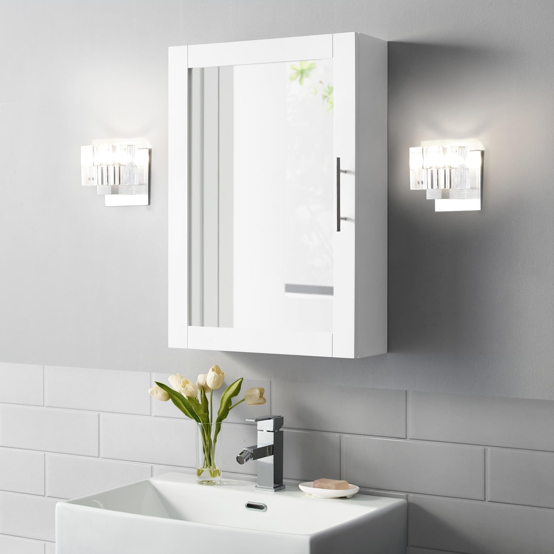 Savannah Wall Cabinet With Mirror