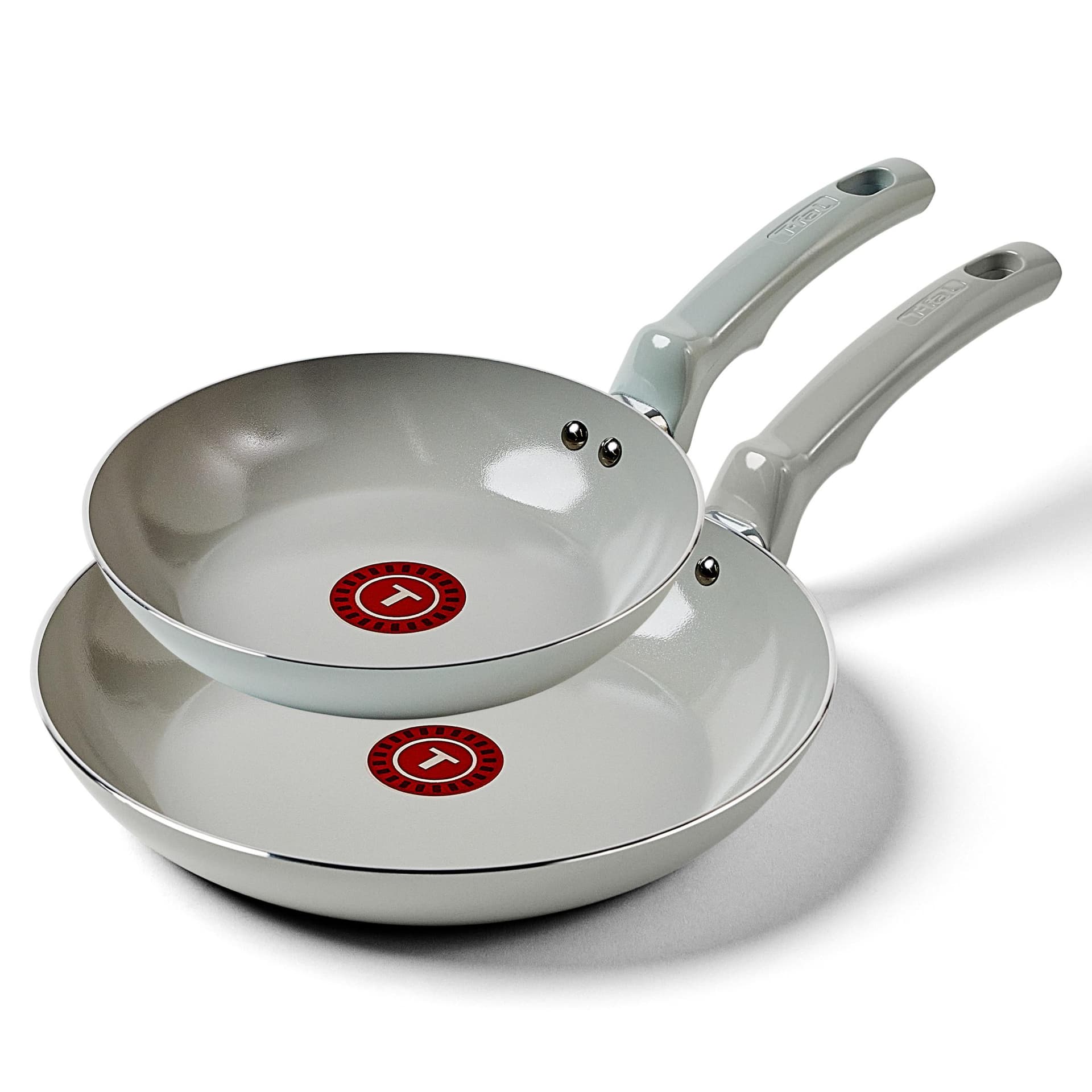 Essentials Ceramic Non-Stick 2-Piece Fry Pan Set/Moon Grey