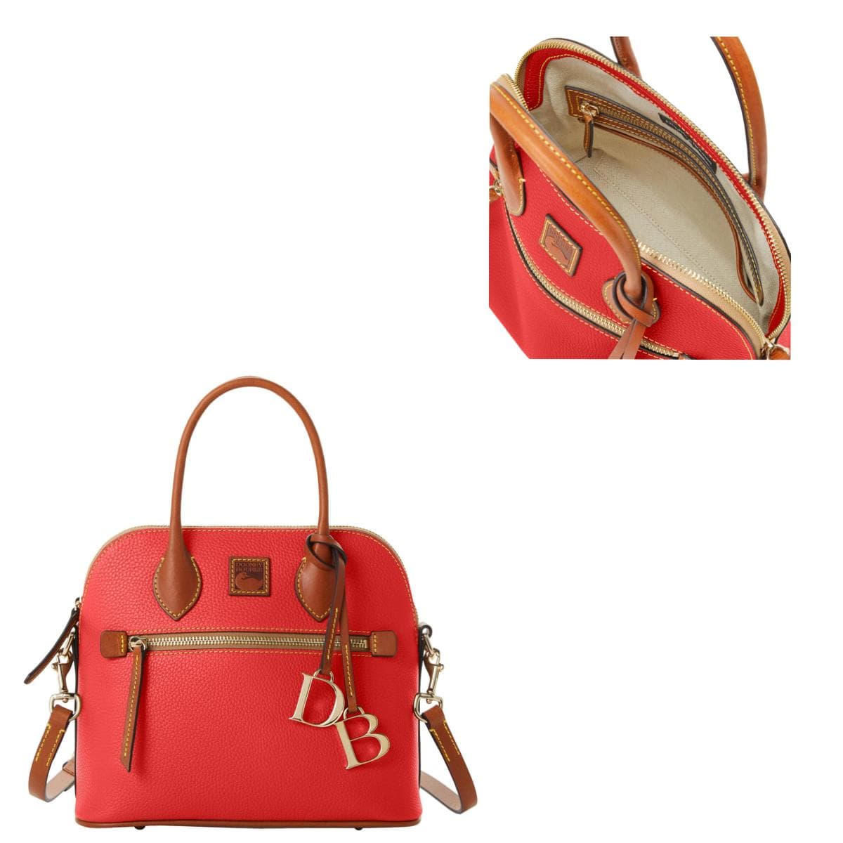Pebble Grain Domed Satchel