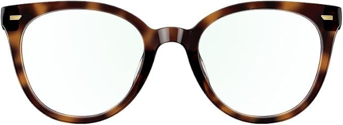 Amazon Echo Frames (3rd Gen) | Smart glasses with Alexa | Cat Eye frames in Brown Tortoise with blue light filtering lenses