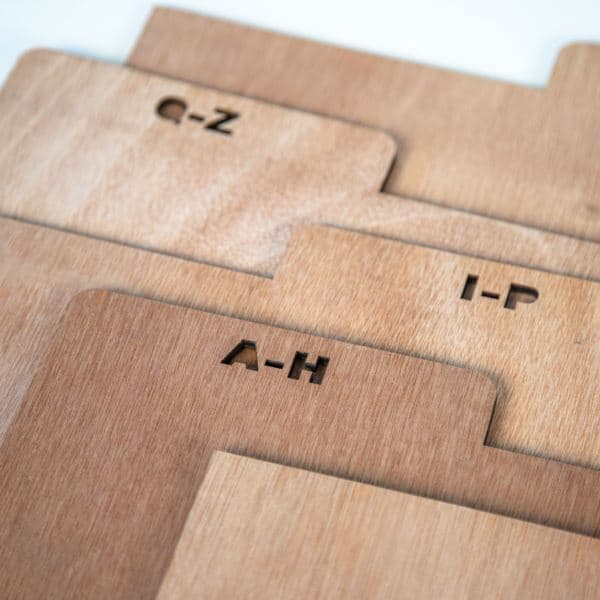 A-Z Vinyl Record Crate Dividers