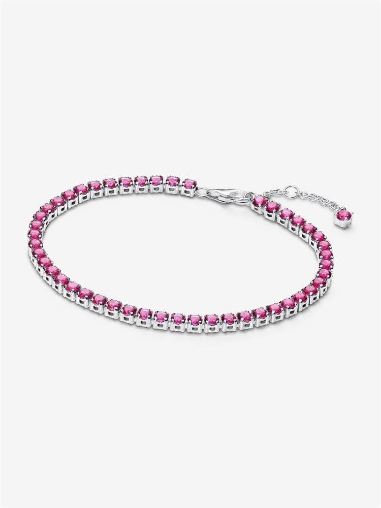 Sparkling Pink Tennis Bracelet Size 7.1"
