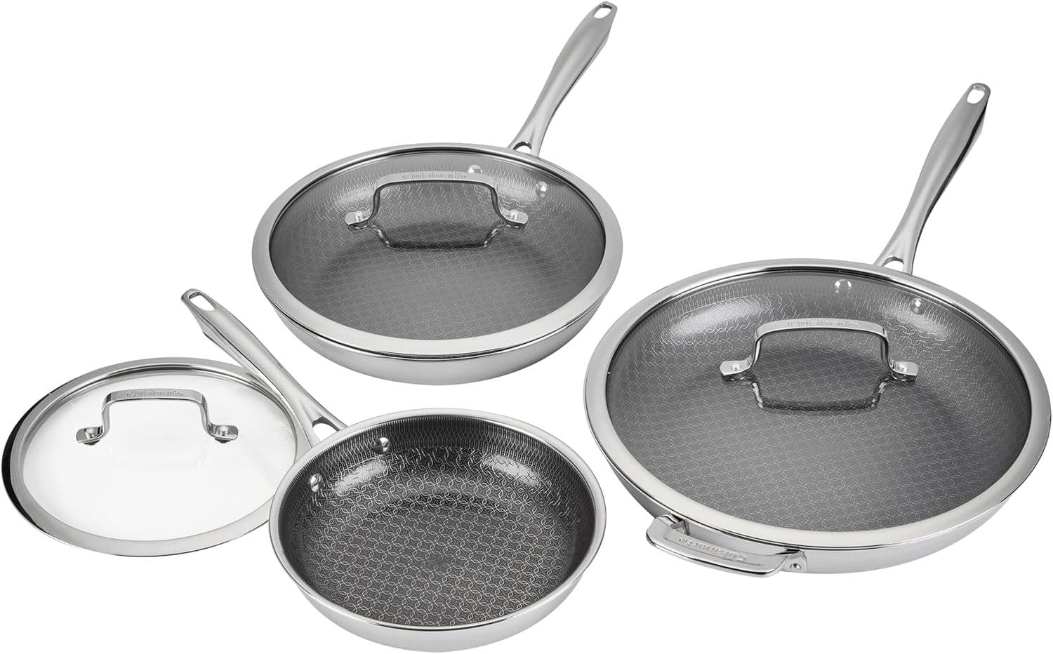 FusionElite+Nonstick Tri-Ply Stainless Steel 6-Piece Skillet Set