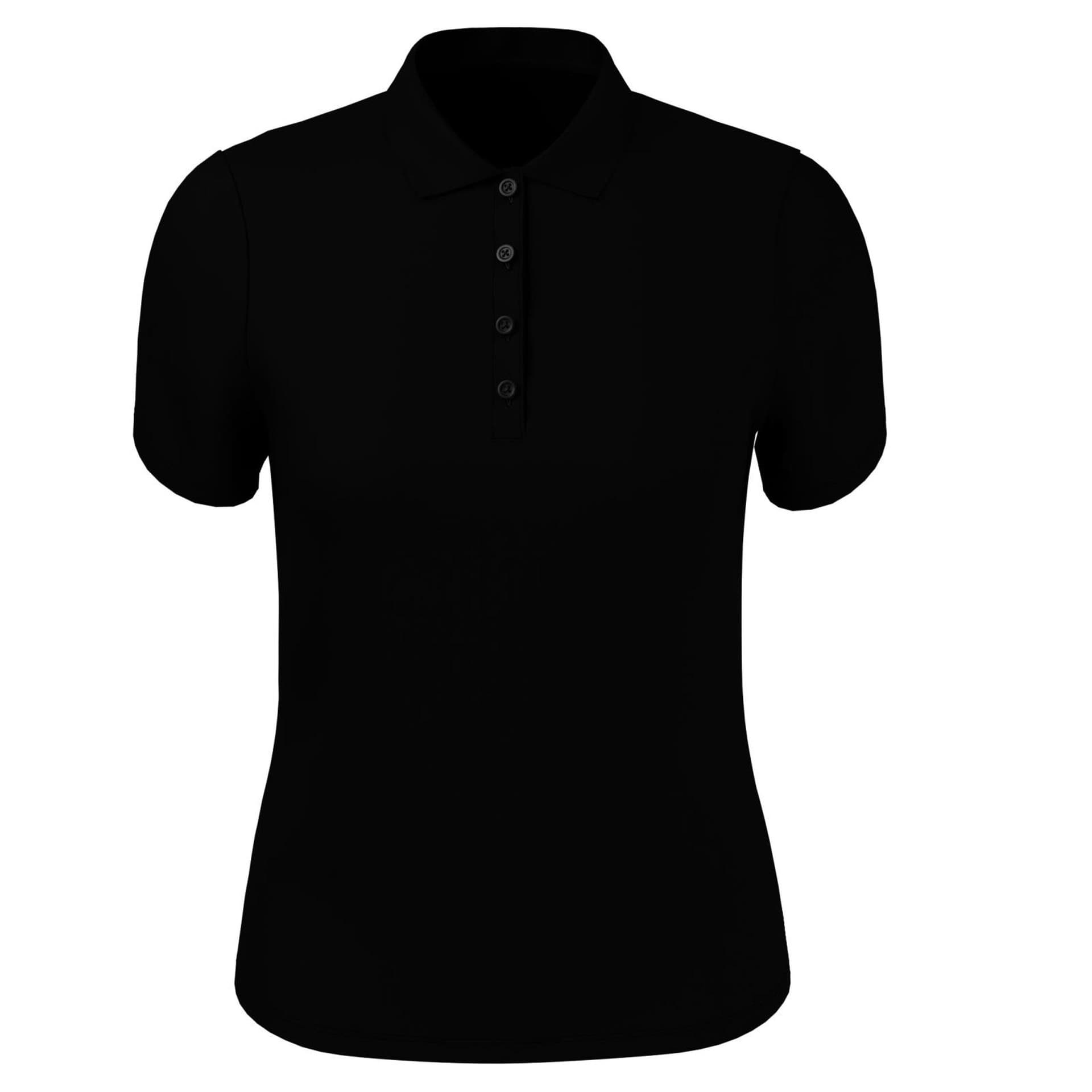 Callaway Opti-Dri Womens Tournament Golf Polo - Caviar Black/L