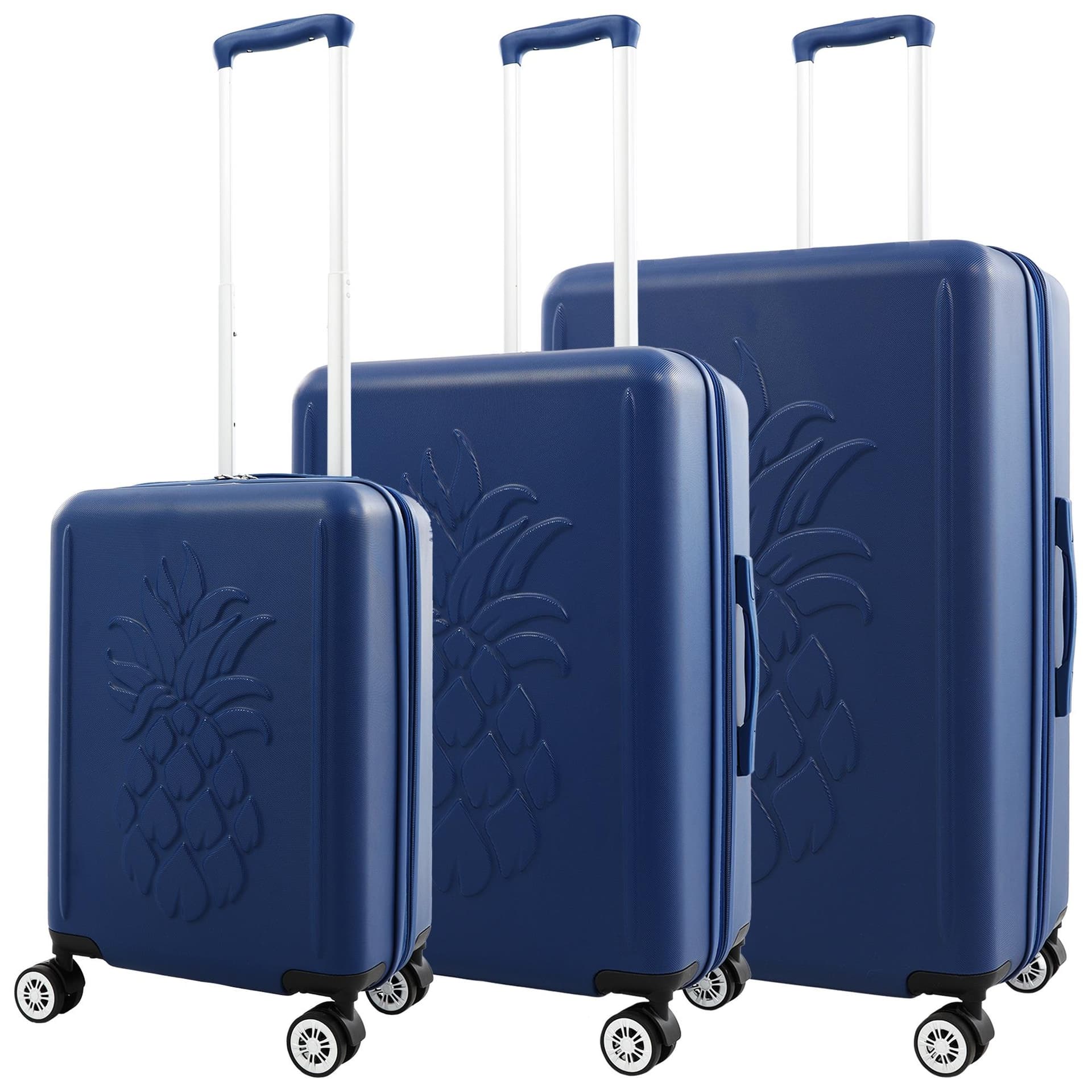 3D Pineapple Hardside Luggage Set Size 3 Pieces