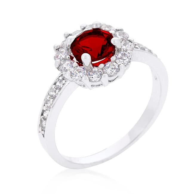 Garnet Halo Anniversary Ring(10)