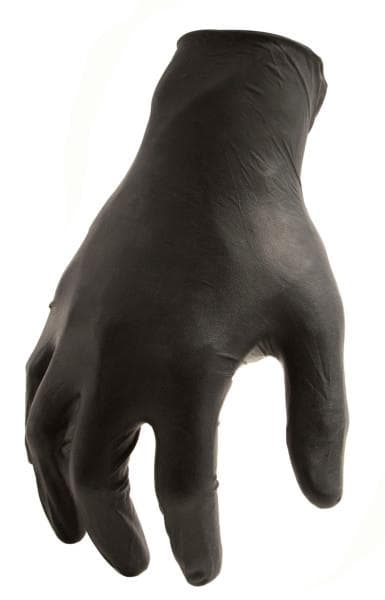 212 Performance Latex Free Black Disposable 5mil Nitrile Gloves, XL (100 Count)