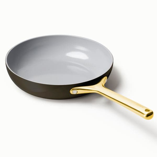 10.5" Iconics Nonstick Ceramic Fry Pan Black/Gold