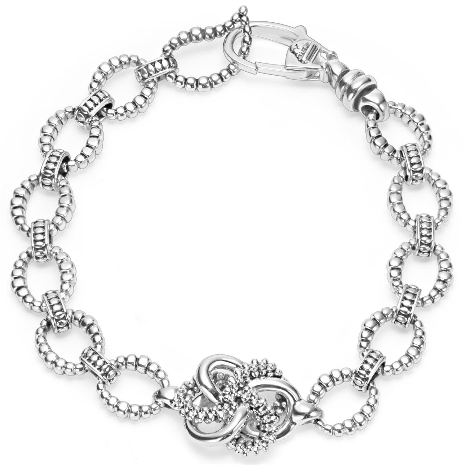 LOVE KNOT Station Link Bracelet Size Medium