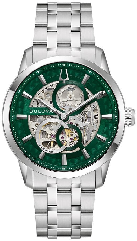 Men's Sutton Stainless Steel Bracelet watch, Green dial