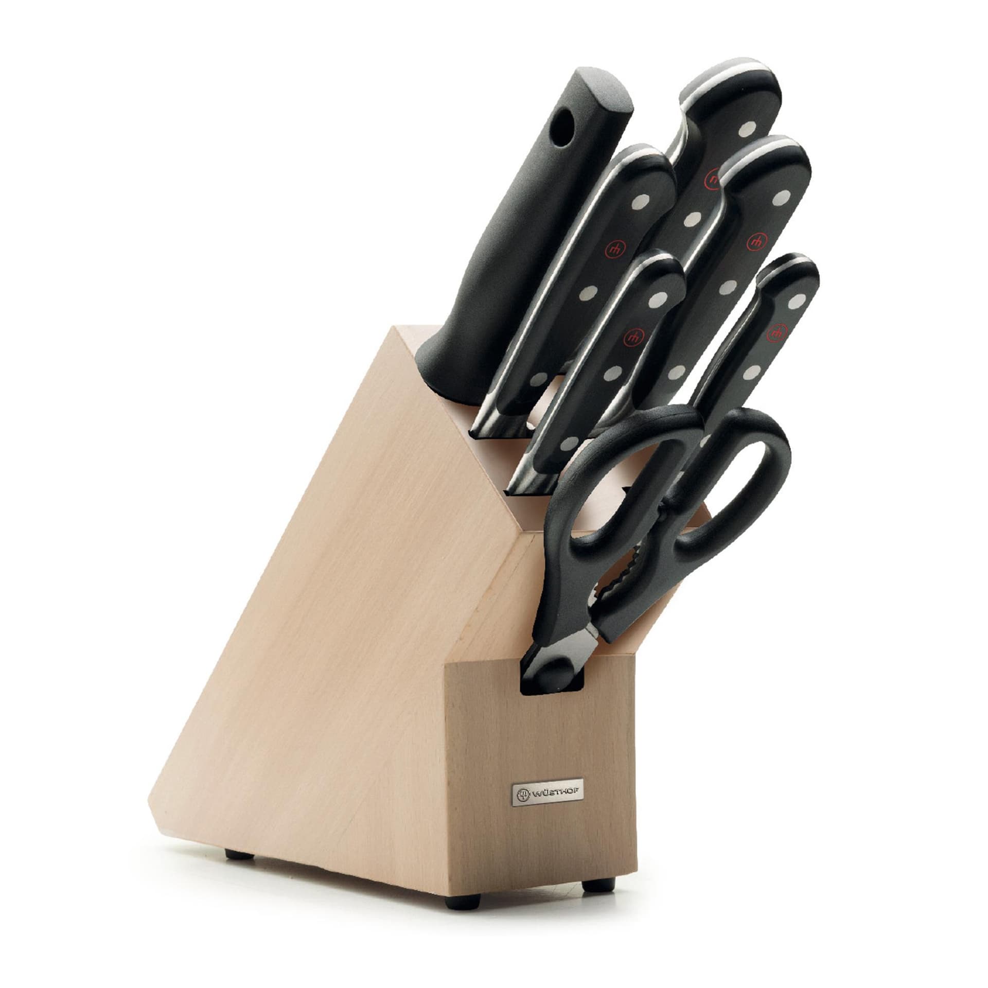 Classic 8pc Knife Block Set Beech Wood