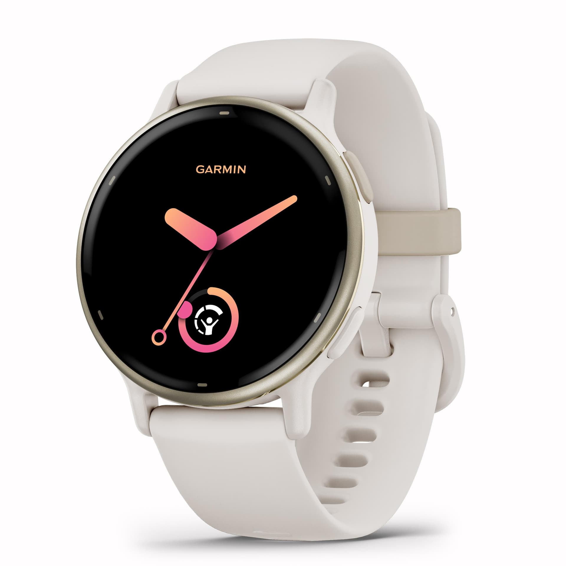 Vivoactive 5 GPS Smartwatch and On-Wrist Coach - Cream Gold bezel w/Ivory band