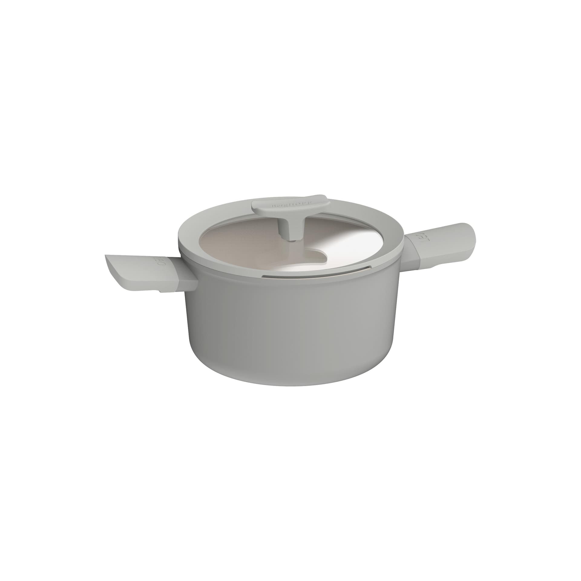 Leo Balance 8" Recycled Alum Ceramic 3.1Qt NS Cov Saucepan, Moonmist