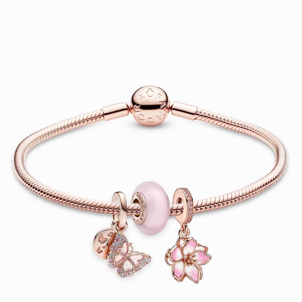 Cherry Blossom Garden Bracelet Size 7.9"