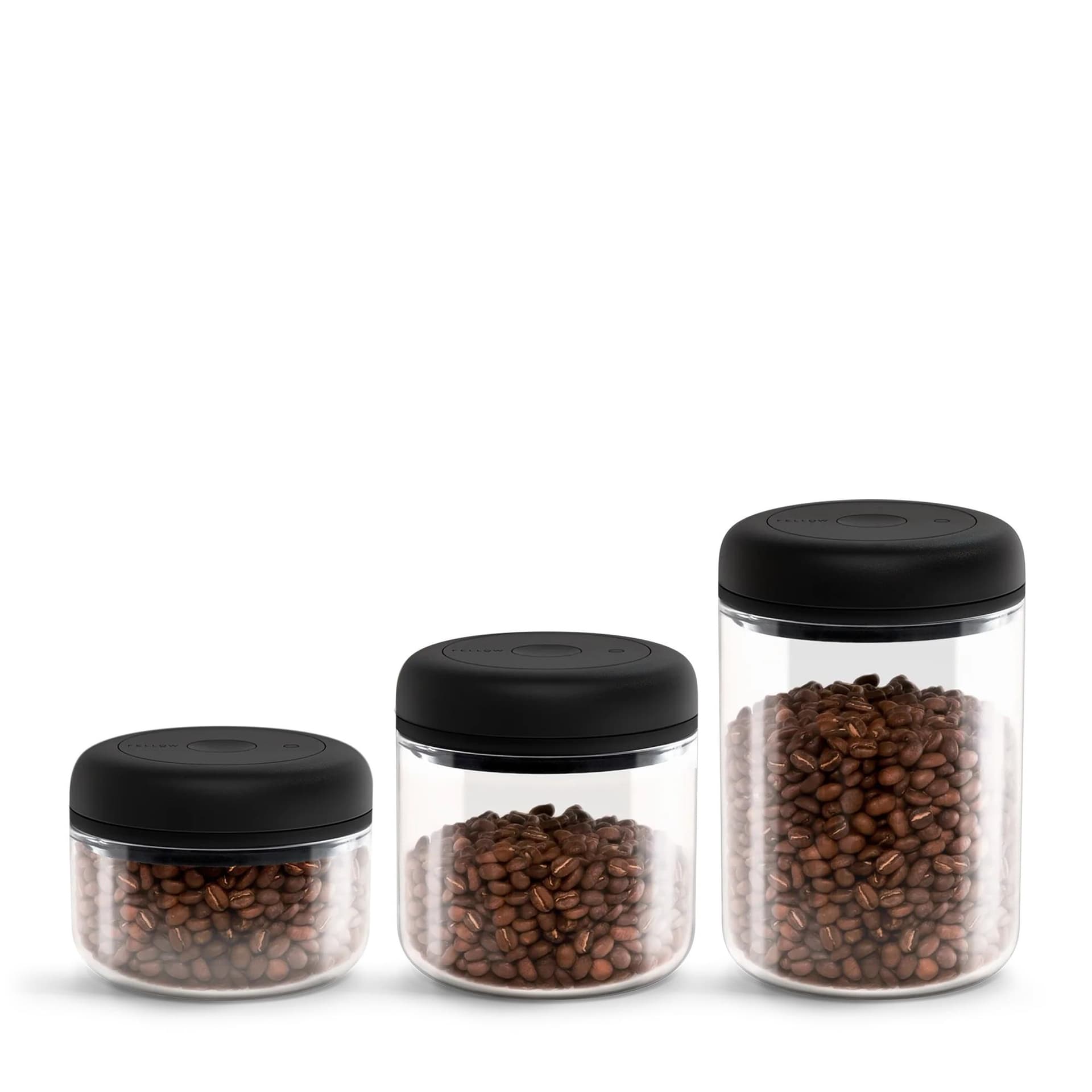 Fellow Atmos Vacuum Canister 3 Pack (0.4 & 0.7 & 1.2 L) - Clear Glass