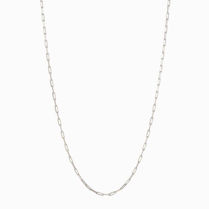 Delicate Paperclip Link Chain - Sterling Silver