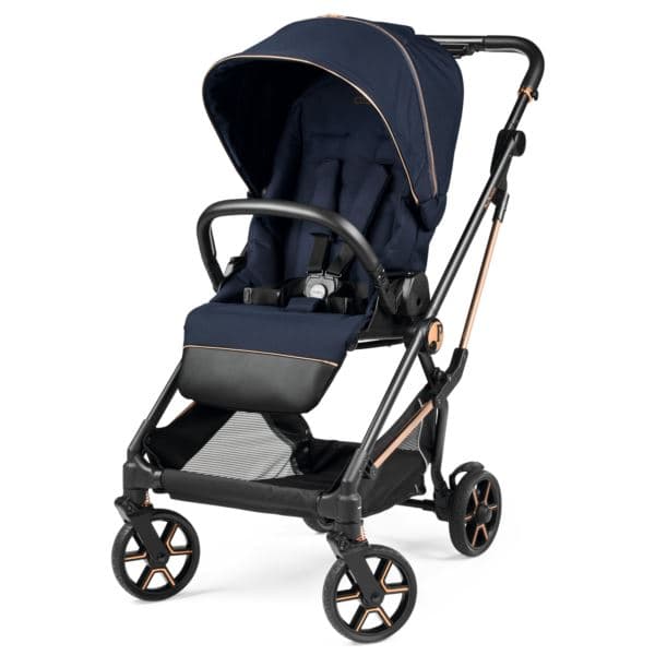 Vivace Single Stroller w/ Reversible Seat & Boot Blue Shine